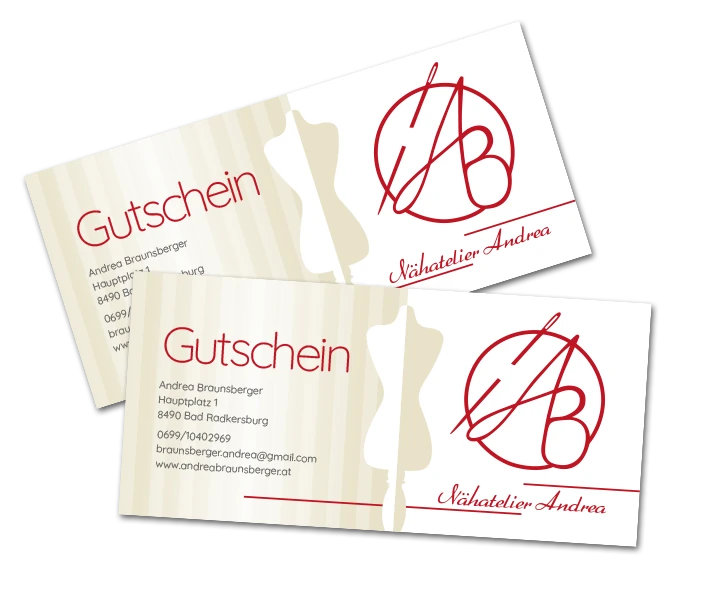 Gutscheine Nähatelier Andrea Gutscheine